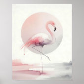 Abstrakt Flamingo Modern Trendy Zuhause Boho Poster (Vorne)