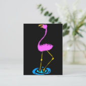 Abstrakt Flamingo Postkarte (Stehend Vorderseite)