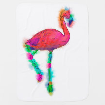 Abstrakt Flamingo Step Baby Blanket