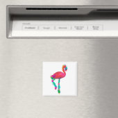 Abstrakt Flamingo Step Custom Magnet (In Situ (Geschirrspüler))