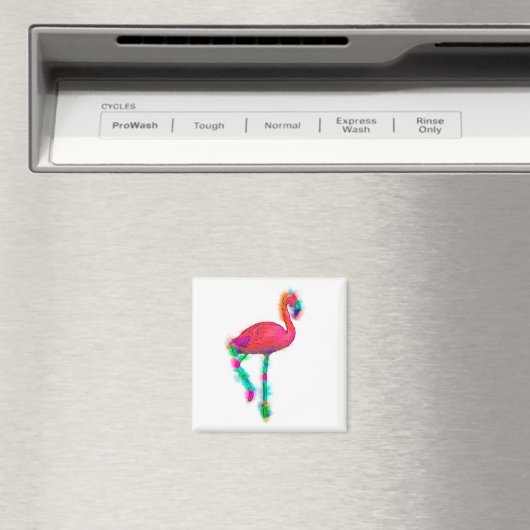 Abstrakt Flamingo Step Custom Magnet (In Situ (Geschirrspüler))
