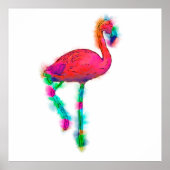 Abstrakt Flamingo Step Custom Poster (Vorne)