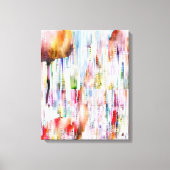 Abstrakt Flamingo Stretched Canvas Print Leinwanddruck (Vorderseite)