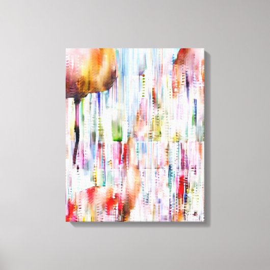 Abstrakt Flamingo Stretched Canvas Print Leinwanddruck (Vorderseite)