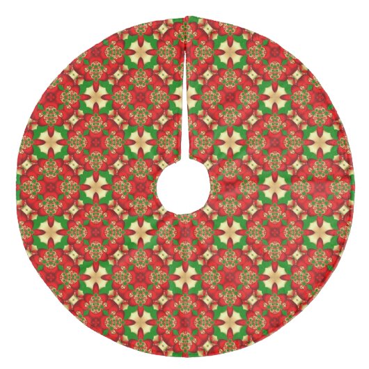 Abstrakt Fleece Weihnachtsbaumdecke (Vorderseite)