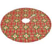 Abstrakt Fleece Weihnachtsbaumdecke (Schrägansicht)