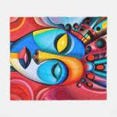 Abstrakt Fleecedecke (Vorderseite (Horizontal))