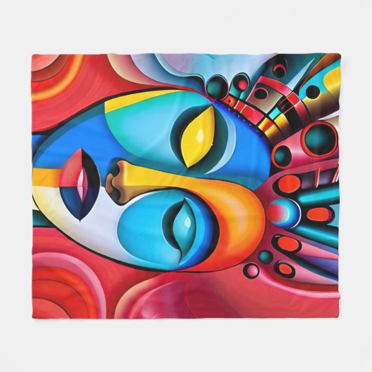 Abstrakt Fleecedecke (Vorderseite (Horizontal))