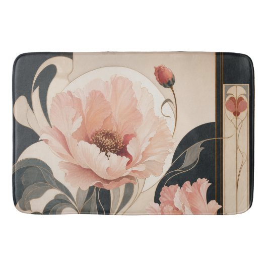 "Abstrakt Floral" Badematte (Vorderseite)