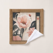 "Abstrakt Floral" Badhandtuch Set (Waschlappen)