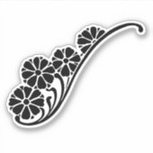 abstrakt-floral-Blume-planta Aufkleber (Vorderseite)