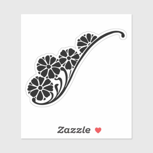 abstrakt-floral-Blume-planta Aufkleber (Blatt)