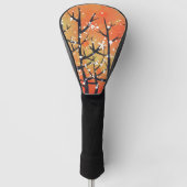 Abstrakt Floral Burnt Orange Golf Headcover (Vorderseite)