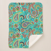 Abstrakt Floral Colorful Paisley Sherpadecke (Vorderseite)