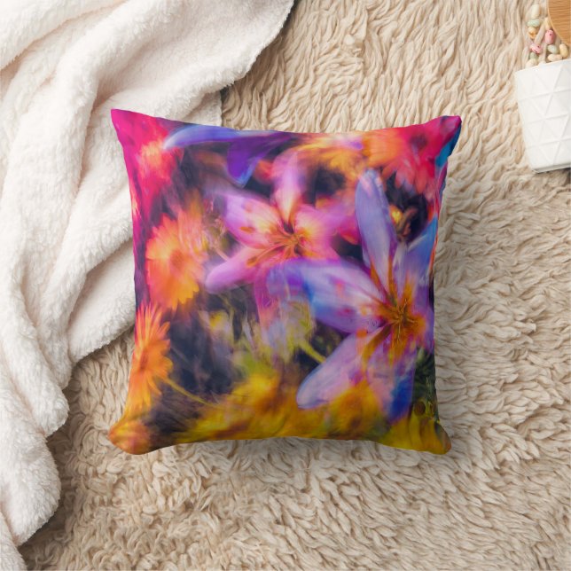 Abstrakt floral farbig kissen (Decke)