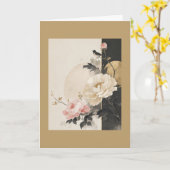 "Abstrakt Floral" Karte (Gelbe Blume)