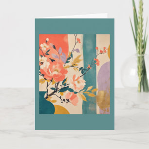 "Abstrakt Floral" Karte