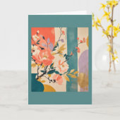"Abstrakt Floral" Karte (Gelbe Blume)