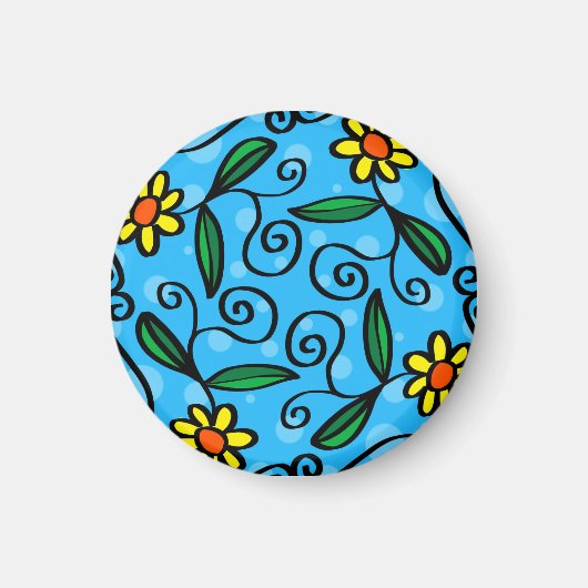 Abstrakt Floral Magnet (Vorne)