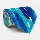 Abstrakt Floral Neck Tie Krawatte (Gerollt)