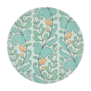 Abstrakt floral: Vintage nahtloses Muster Schneidebrett