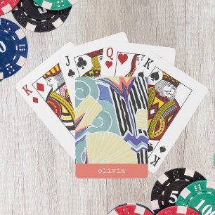 Abstrakt Floral von E.A. Séguy Personalisiert Name Spielkarten