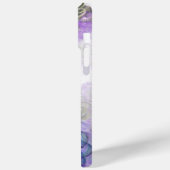 Abstrakt florale Monogramm Anfangsblauer Name Case-Mate iPhone Hülle (Rückseite / Links)