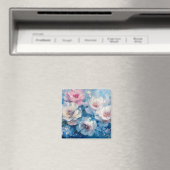 Abstrakt Florals Rosa Ölgemälde Magnet (In Situ (Geschirrspüler))