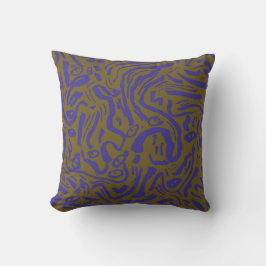 Abstrakt Flow Lines Throw Pillow - Nasamin Studio Kissen