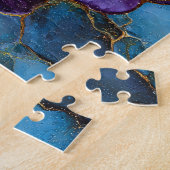 Abstrakt Fluid Art Gem Tone Muster Puzzle (Seite)