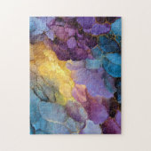 Abstrakt Fluid Art Gem Tone Muster Puzzle (Vertikal)
