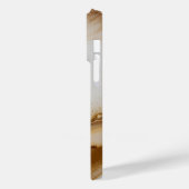 Abstrakt Fluid Navy Beige Gold Personalize Name Case-Mate iPhone Hülle (Rückseite / Links)