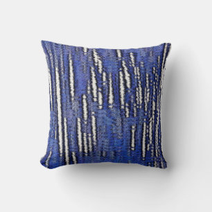 Abstrakt Forest-Royal Blue Kissen