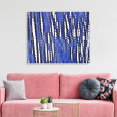 Abstrakt Forest Royal-Blue Leinwanddruck (Insitu (Wohnzimmer))