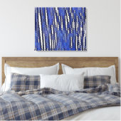 Abstrakt Forest Royal-Blue Leinwanddruck (Insitu (Schlafzimmer))
