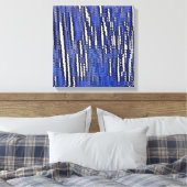 Abstrakt Forest Royal-Blue Leinwanddruck (Insitu (Schlafzimmer))