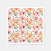 Abstrakt Fowers Farbenfrohe Feier Serviette (Vorderseite)
