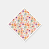 Abstrakt Fowers Farbenfrohe Feier Serviette (Ecke)