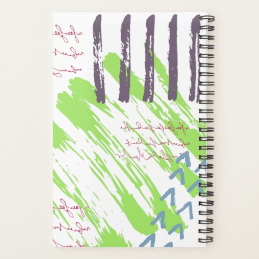 Abstrakt Freehand Doodle Planer (Rückseite)