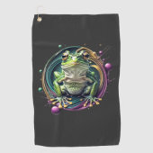 Abstrakt Frog Symphony Golfhandtuch (Vorderseite)