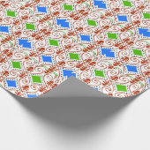 Abstrakt frohe Weihnachtsgeschenkwrap Geschenkpapier (Ecke)