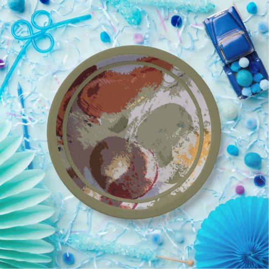 Abstrakt Fruchtmotif Pappteller (Party)