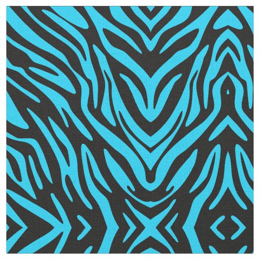 Abstrakt Fun Blue Zebra Stripe Stoff (Nahaufnahme)