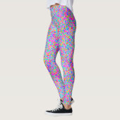 Abstrakt Fun Color Polka Dots Wasserfarbmuster Leggings (Links)