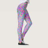 Abstrakt Fun Color Polka Dots Wasserfarbmuster Leggings (Rechts)