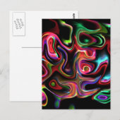 Abstrakt Funky 90 Postkarte (Vorne/Hinten)