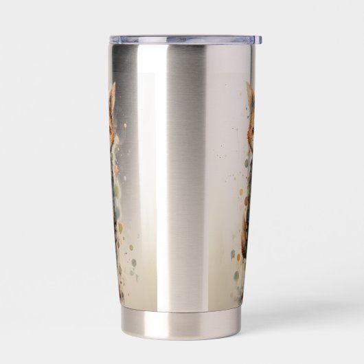 Abstrakt Funky Male Fox Thermobecher (Links)