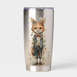 Abstrakt Funky Male Fox Thermobecher