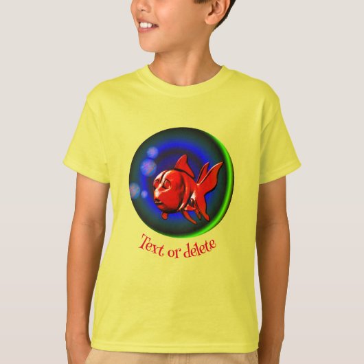 Abstrakt Funny Red Goldfish Personalisiert T-Shirt (Vorderseite)