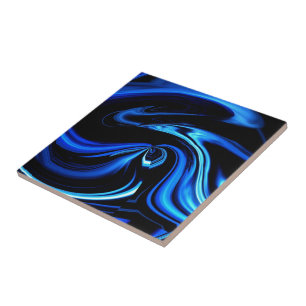 Abstrakt Fütternd Blauwal Fliese